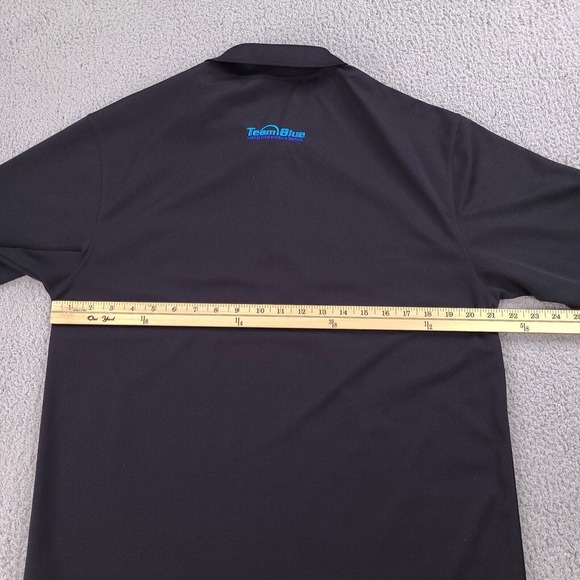 Nike Polo Shirt‎ Men's Medium Black Golf Dri-Fit Team Blue Embroidery - Picture 11 of 14